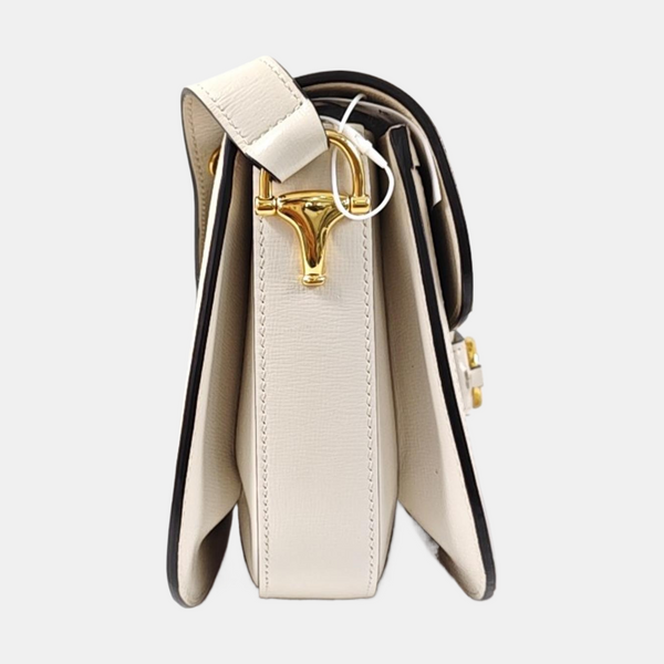 Horsebit 1955 Small Monogram Coated Canvas Beige