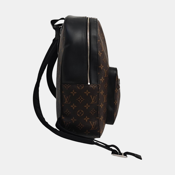 JOSH Monogram Coated Canvas Brown