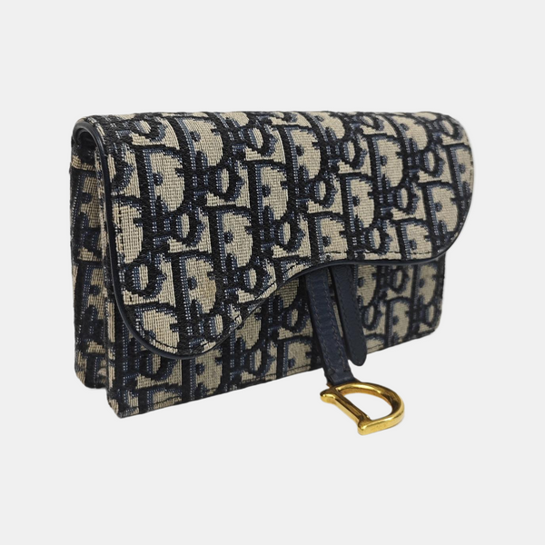 Saddle Mini Oblique Canvas Blue