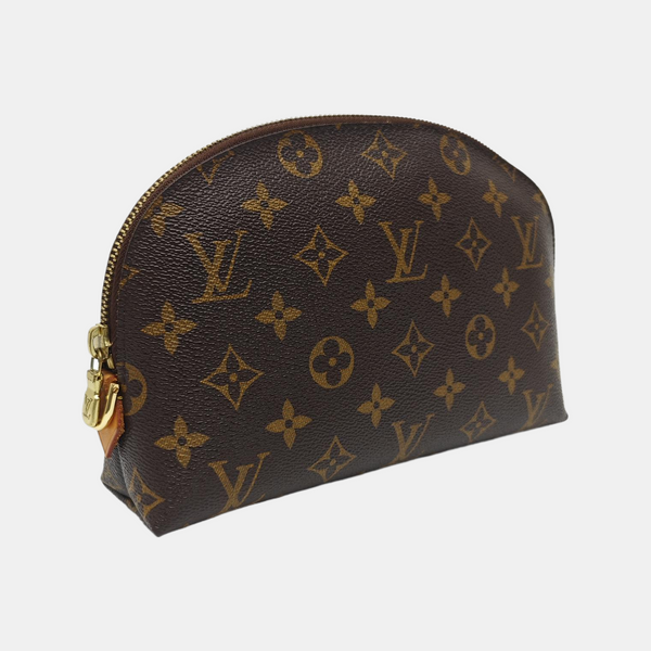 COSMETIC Monogram Coated Canvas Brown