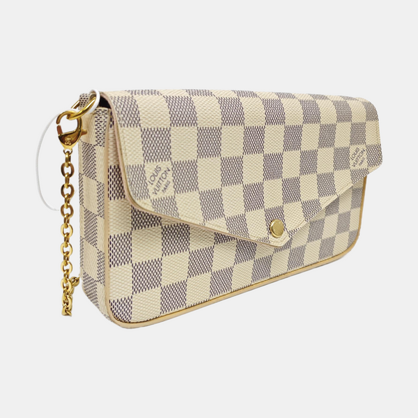 FÉLICIE Damier Azur Coated Canvas White