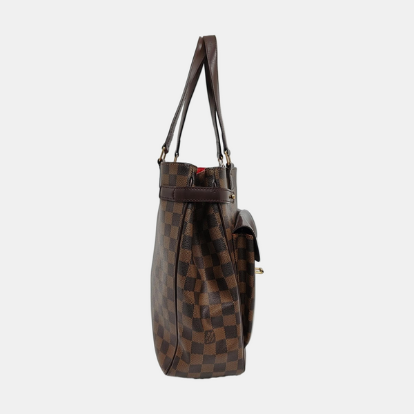 UZES Damier Ebene Coated Canvas Brown