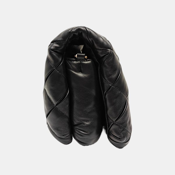 Quilted Lambskin Shoulder Bag Black