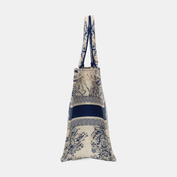 Book Tote Medium Canvas Blue