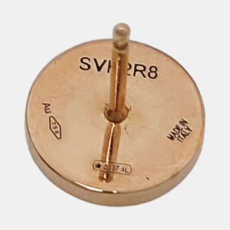 BVLGARI BVLGARI 18k Rose Gold White Stud Earrings