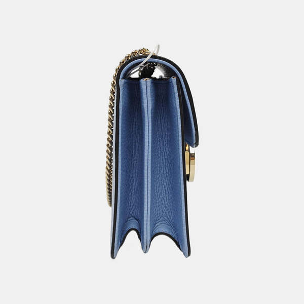 Interlocking G Small Calfskin Blue
