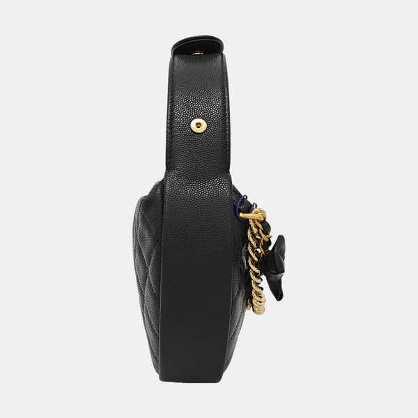 Quilted Grained Calfskin Mini Black