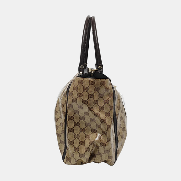D Gold Monogram Coated Canvas Brown