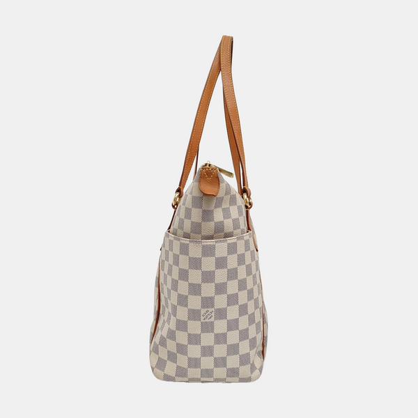 TOTALLY MM Damier Azur Coated Canvas White
