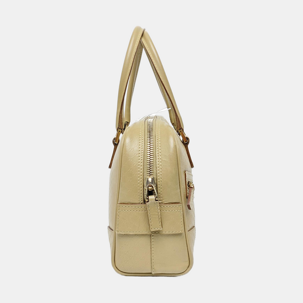 Calfskin Top Handle Bag Beige