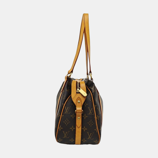 STRESA Monogram Coated Canvas Brown