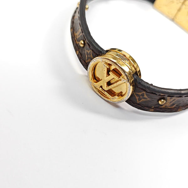 LV CIRCLE Leather Brown Bangle