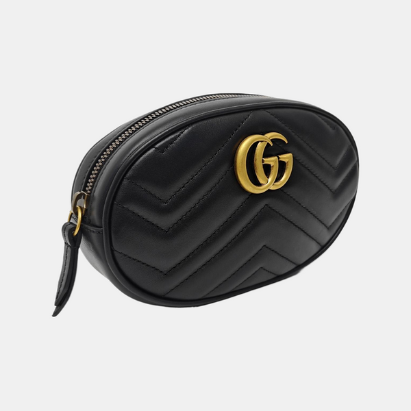 GG Marmont Small Quilted Calfskin Black