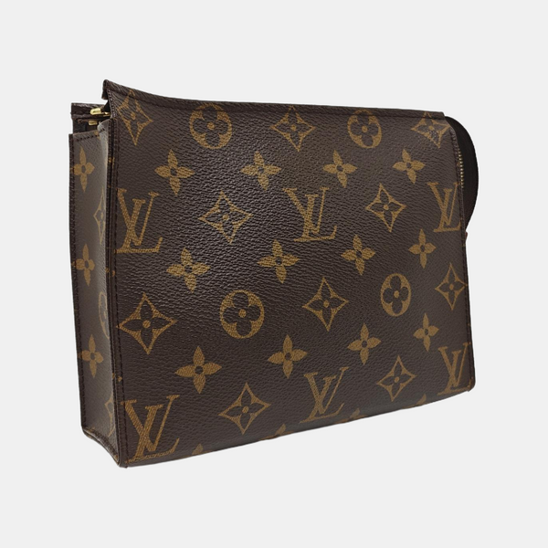 TOILET POCKET 19 Monogram Coated Canvas Brown