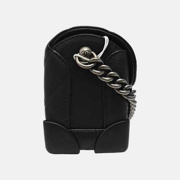 Quilted Calfskin Shoulder Bag Black