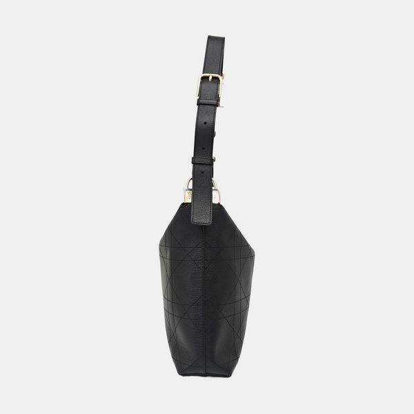 Diorly Medium Cannage Calfskin Black