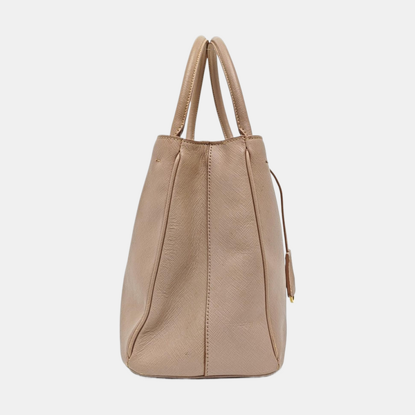Galleria Medium Saffiano Calfskin Beige