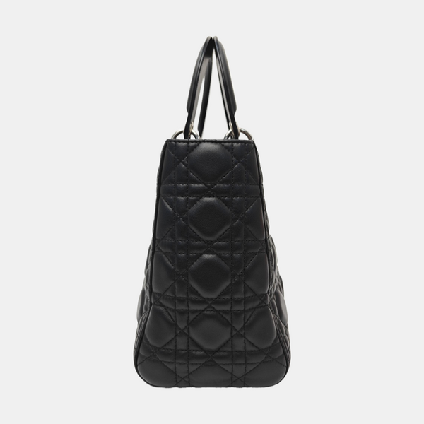 Lady Dior Medium Cannage Lambskin Black
