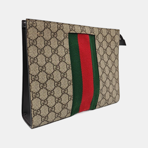 GG Supreme Monogram Coated Canvas Black