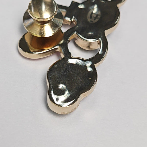 CC Logo Metal Gold Brooch