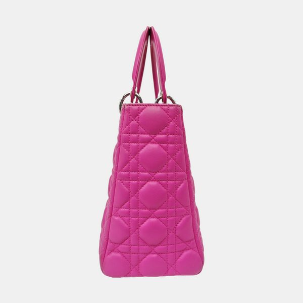 Lady Dior Medium Cannage Lambskin Red