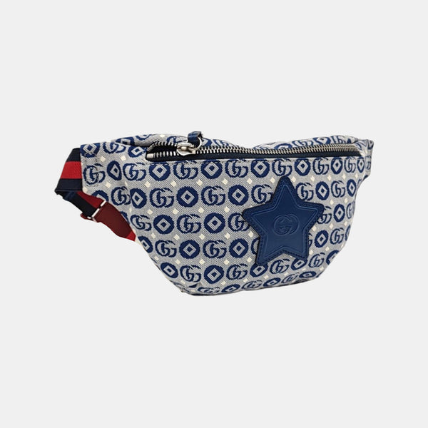Print Monogram Fabric Blue