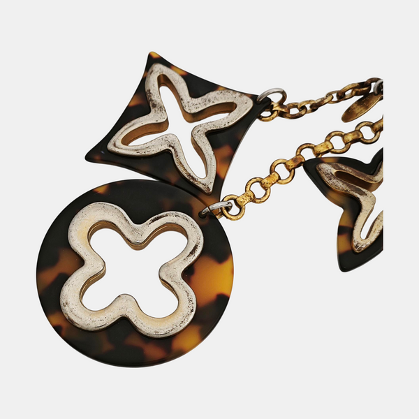 Metal Bag Charm Brown