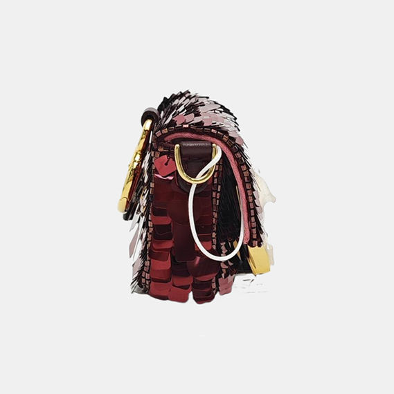 Baguette Super Mini Lentejuelas Rojo