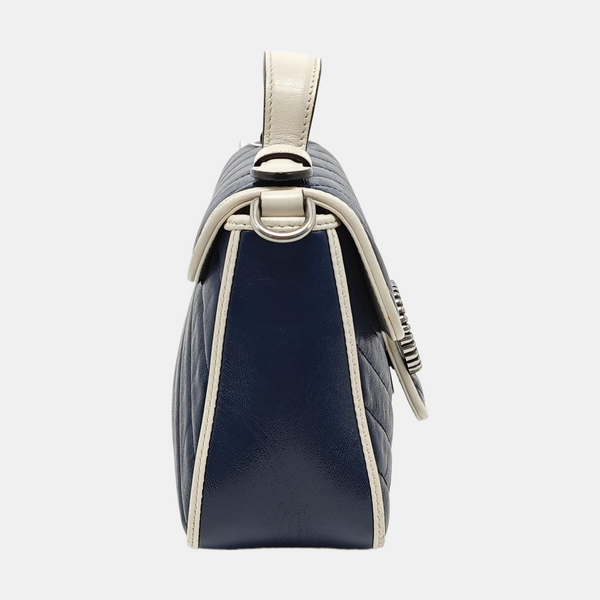 GG Marmont Mini Quilted Calfskin Blue