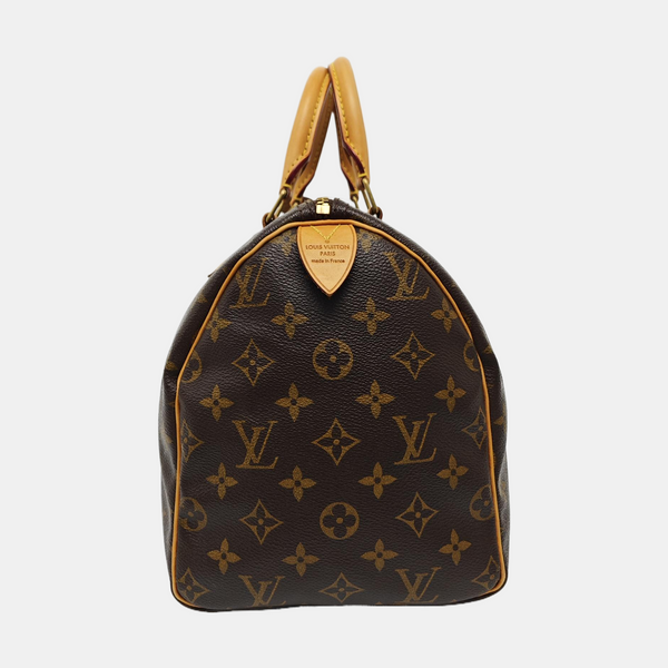 SPEEDY 30 Monogram Coated Canvas Brown