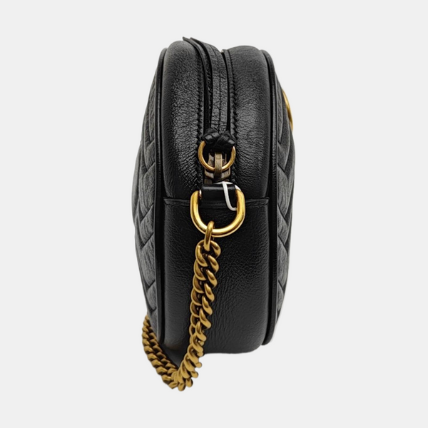 GG Marmont Mini Quilted Calfskin Black