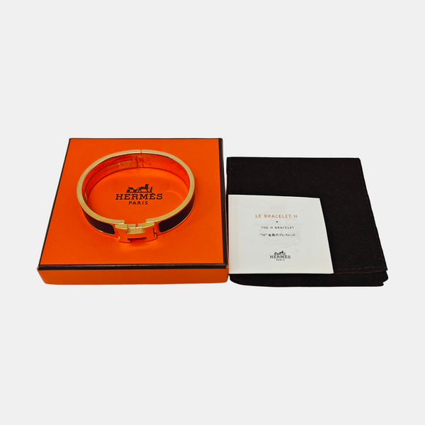 Clic H Metal Blue Bangle