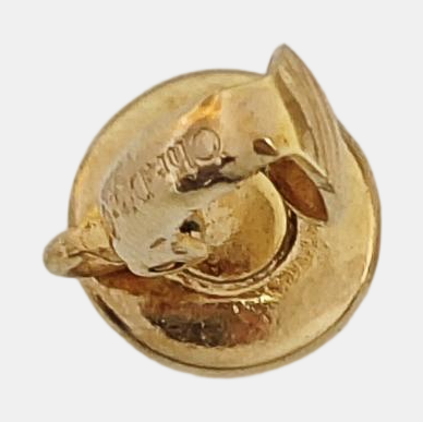 Petit CD Metal Gold Clip On Earrings