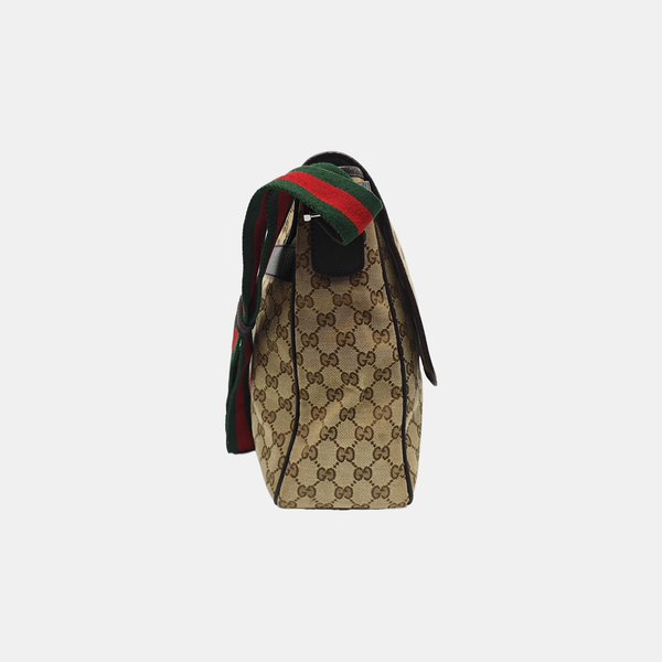GG Messenger Monogram Canvas Beige
