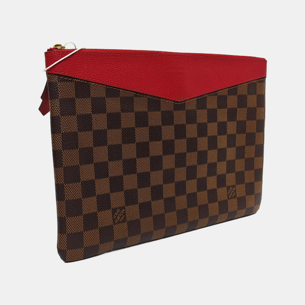 DAILY Damier Ebene Coated Canvas Brown