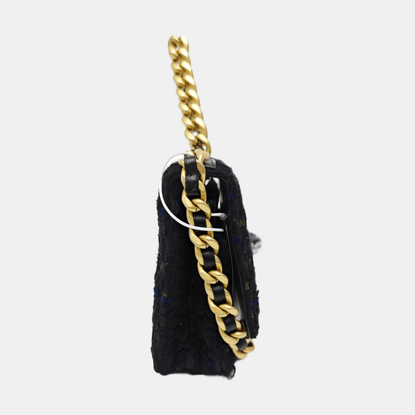 CHANEL 19 WOC Quilted Wool Black