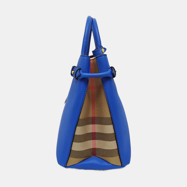 The Banner Medium Calfskin Blue