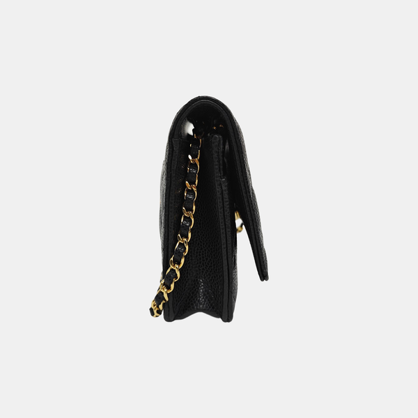 WOC Quilted Grained Calfskin Black