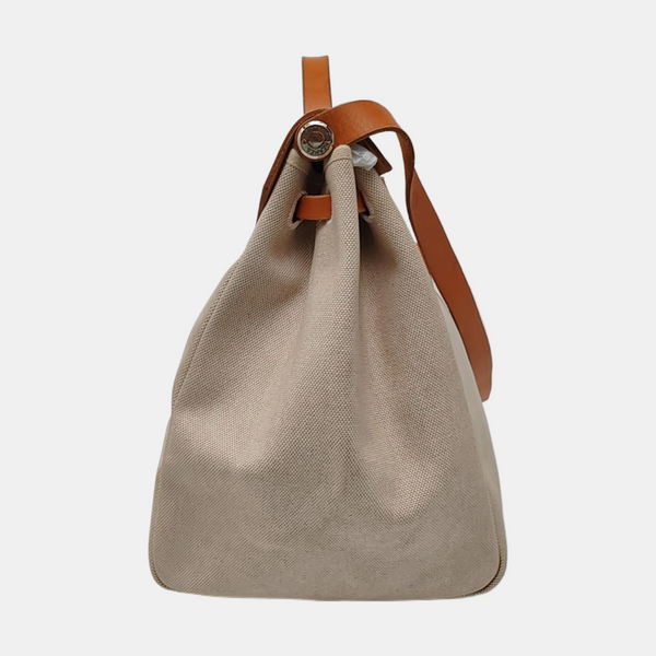 Authenticated pre-owned Herbag Coated Canvas White - Shoulder Bag at Looply