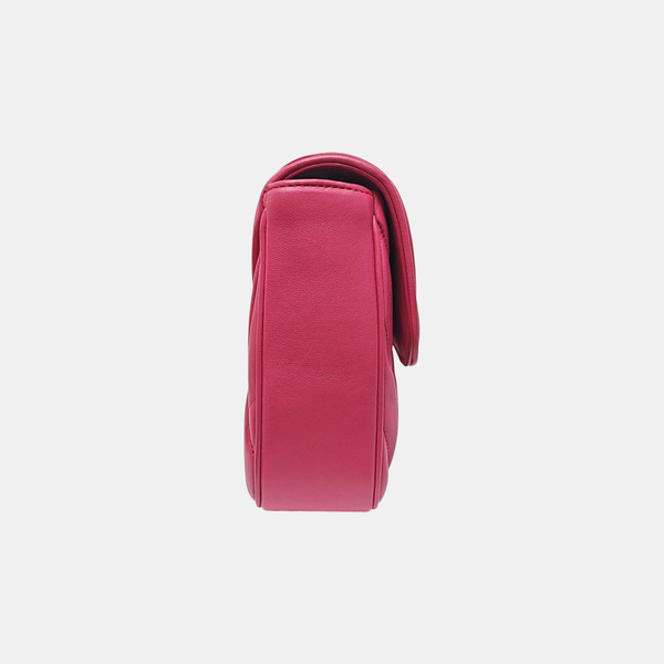 Quilted Lambskin Shoulder Bag Red
