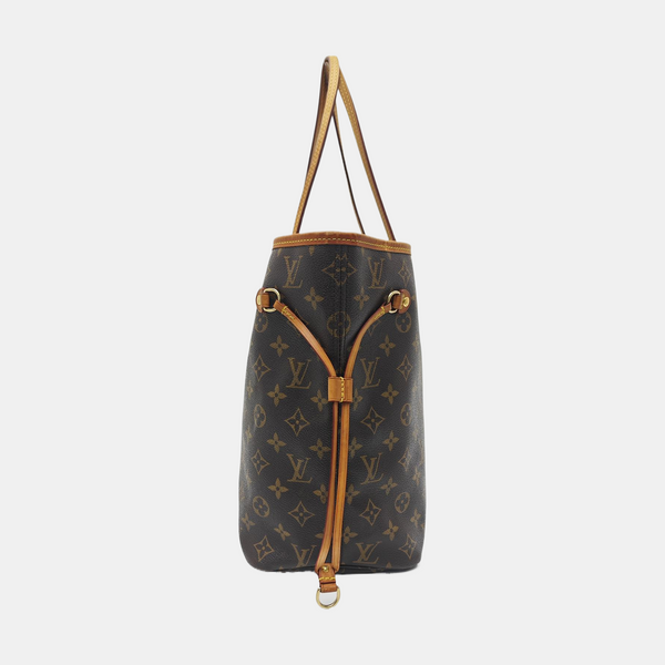 NEVERFULL MM Monogram Coated Canvas Brown