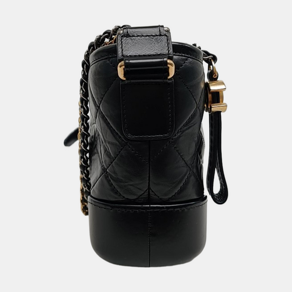 Authenticated pre-owned GABRIELLE Small Quilted Calfskin Black - Shoulder Bag at Looply