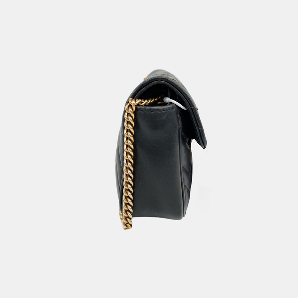 GG Marmont Mini Quilted Calfskin Black