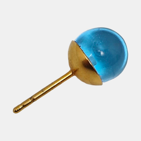 Dior Tribales Metal Blue Stud Earrings