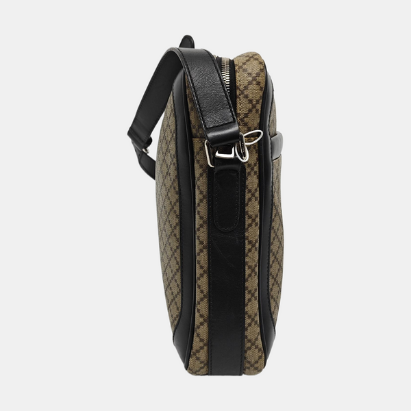 Coated Canvas Crossbody Bag Beige