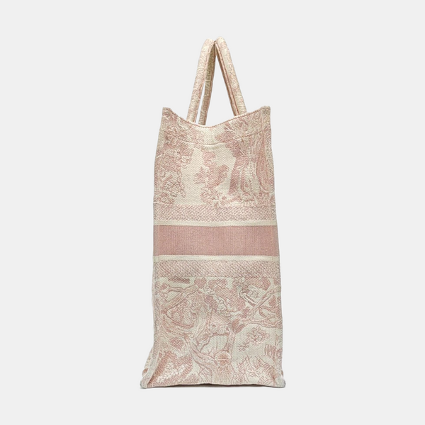 Book Tote Large Fabric Pink