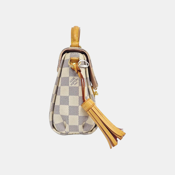 CROISETTE Damier Azur Coated Canvas White