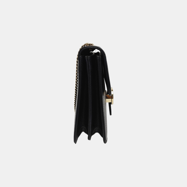 Authenticated pre-owned Interlocking G Large Calfskin Black - Shoulder Bag at Looply