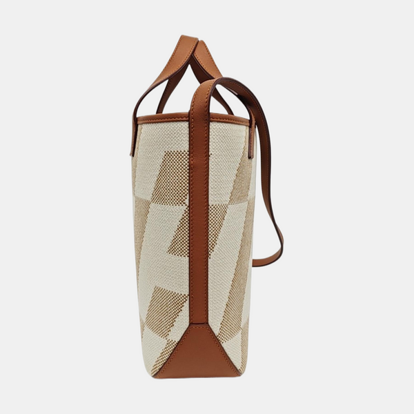 Cabas H En Biais 25 Canvas White