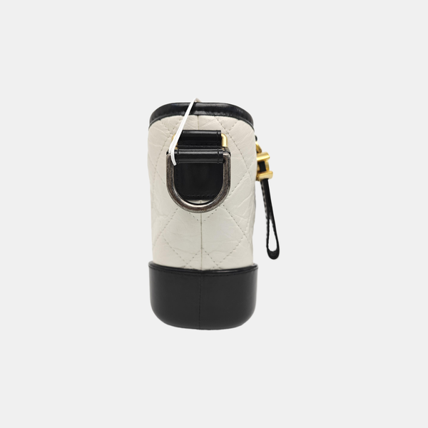 GABRIELLE Small Quilted Calfskin White